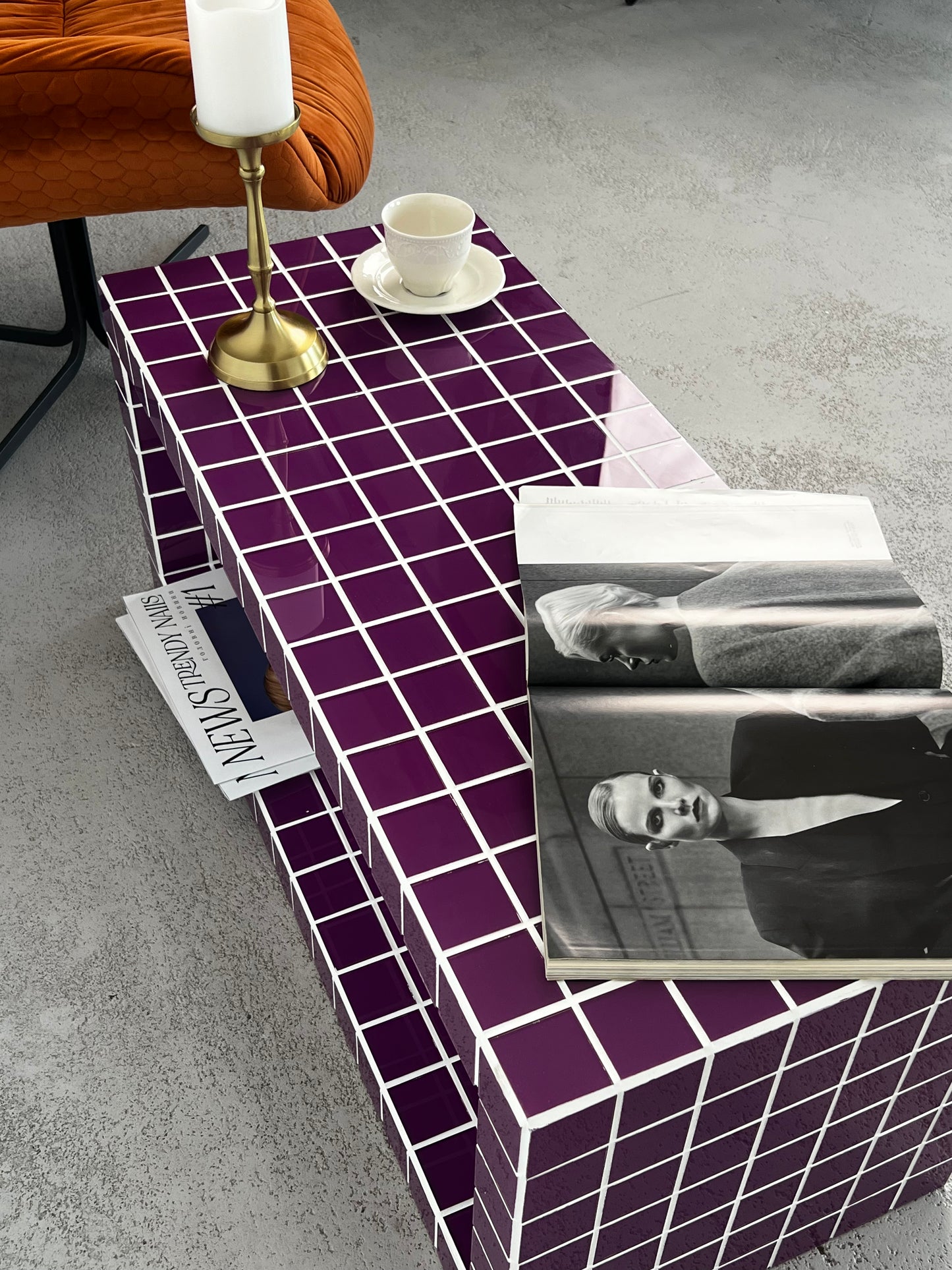 Flat TV Table. Tile 5cm