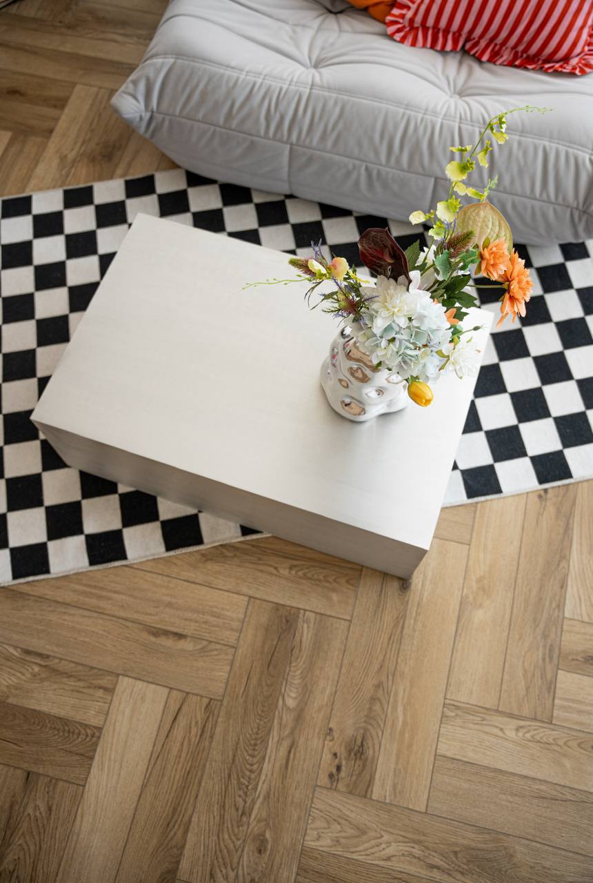 Metal coffee table size 80x50x40 cm, matte finish